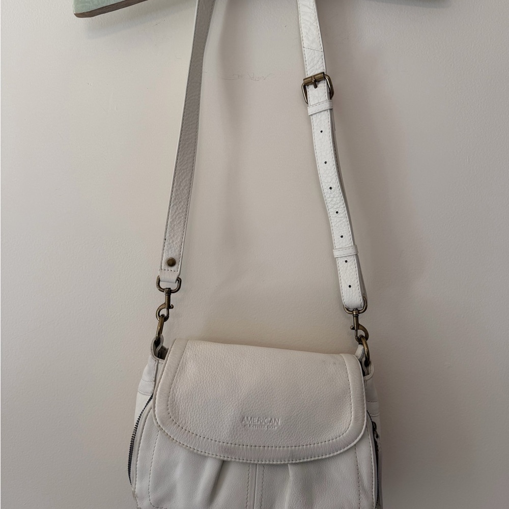 American Leather Co. Marino Crossbody Bag Cream - Picture 2 of 10